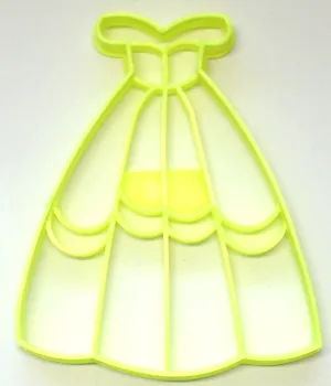 6x Belle Princess Dress Fondant Cutter Cupcake Topper 1.75 IN USA FD2908