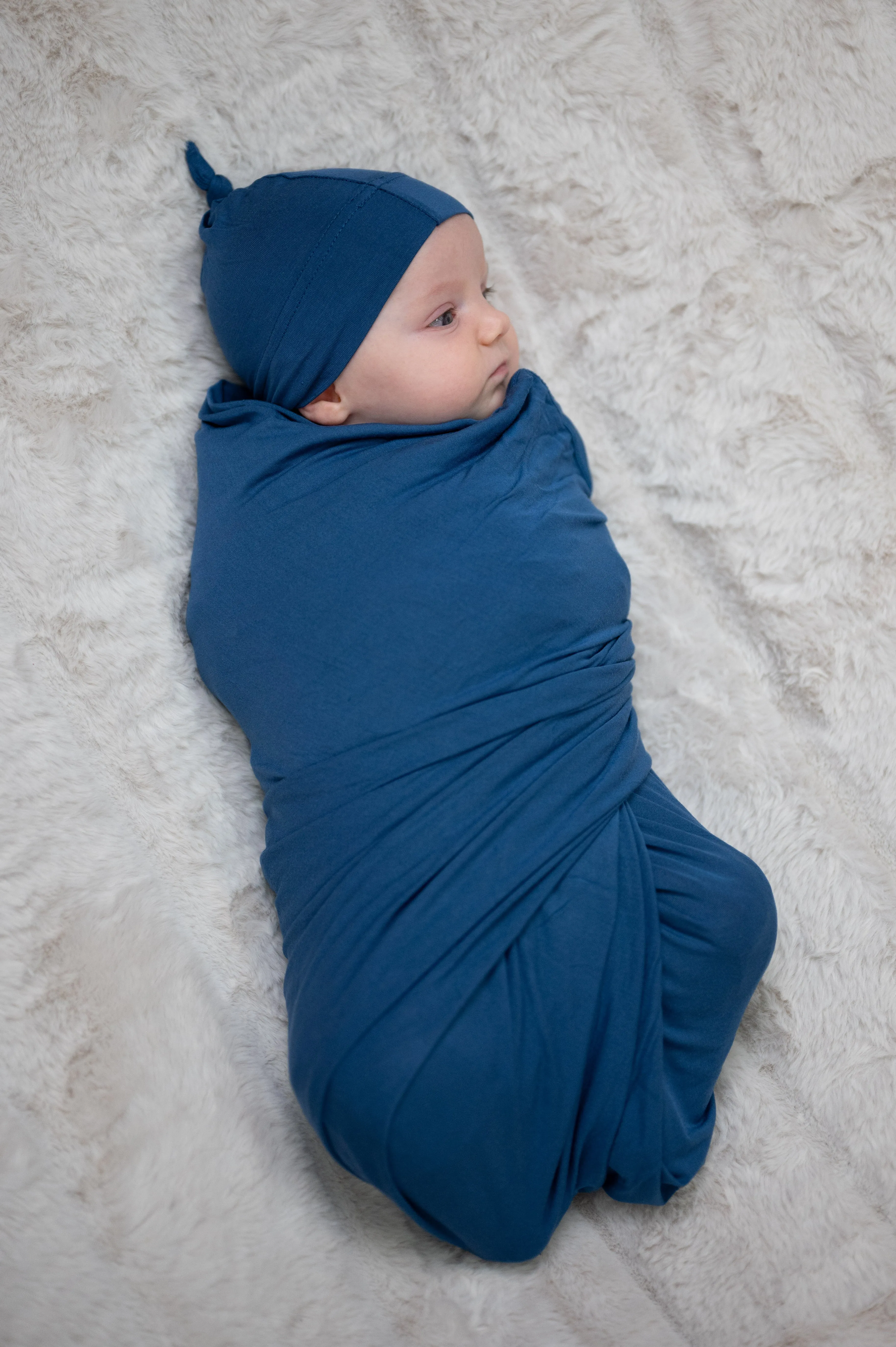 Baby Swaddle Set: Midnight Blue