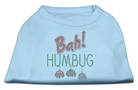 Bah Humbug Rhinestone Dog Shirt Baby Blue XXXL (20)