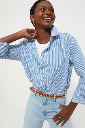 Banker Stripe Nadine Boyfriend Button Down