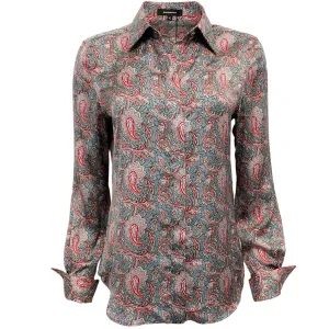 Barbara Bui Blue / Red Paisley Print Blouse