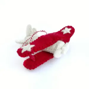 Biplane Ornament, Felt Wool