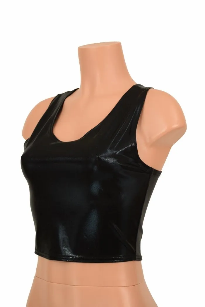 Black Racerback Crop Top