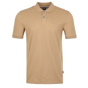 BOSS Pallas Polo Shirt in Medium Beige