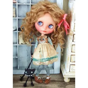 Cartoon Doll  - Full Round Diamond - 30x40CM