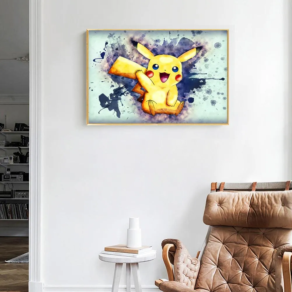 Cartoon Pokemon - Full Round Diamond - 40x30CM