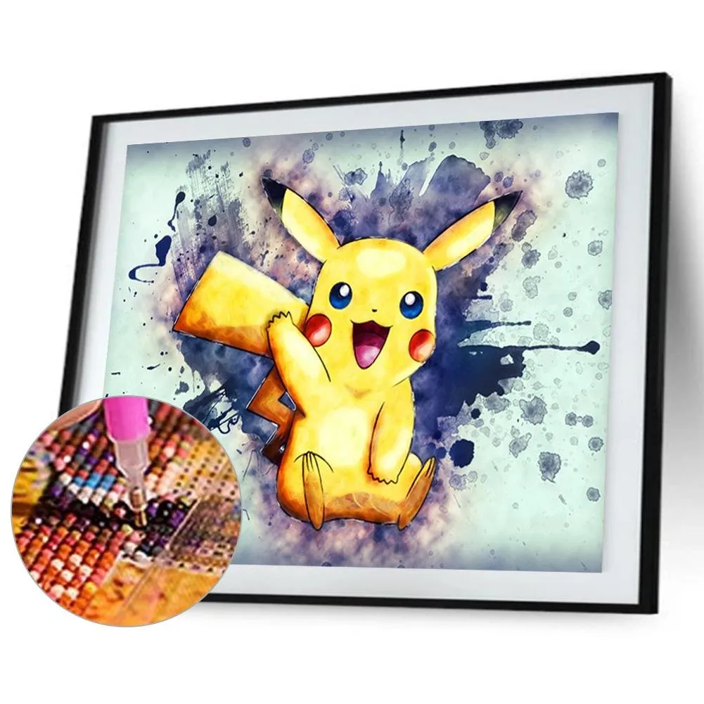 Cartoon Pokemon - Full Round Diamond - 40x30CM