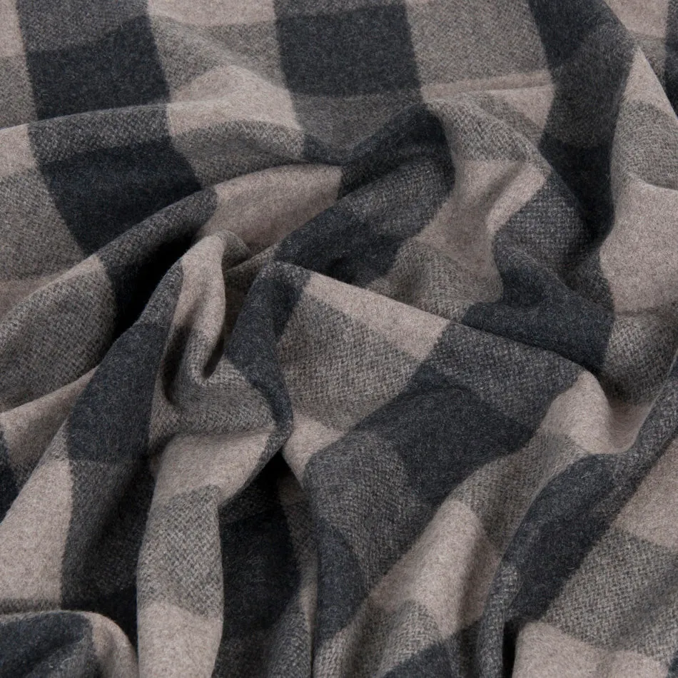 Charcoal Check Coating Fabric 1437