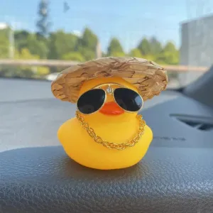 Cute Cartoon Yellow Duck Car Ornament - Add Some Fun to Your Car Decor!