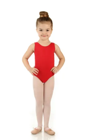 Elowel Kids Girls' Tank Leotard (Size 2-14 Years) Red