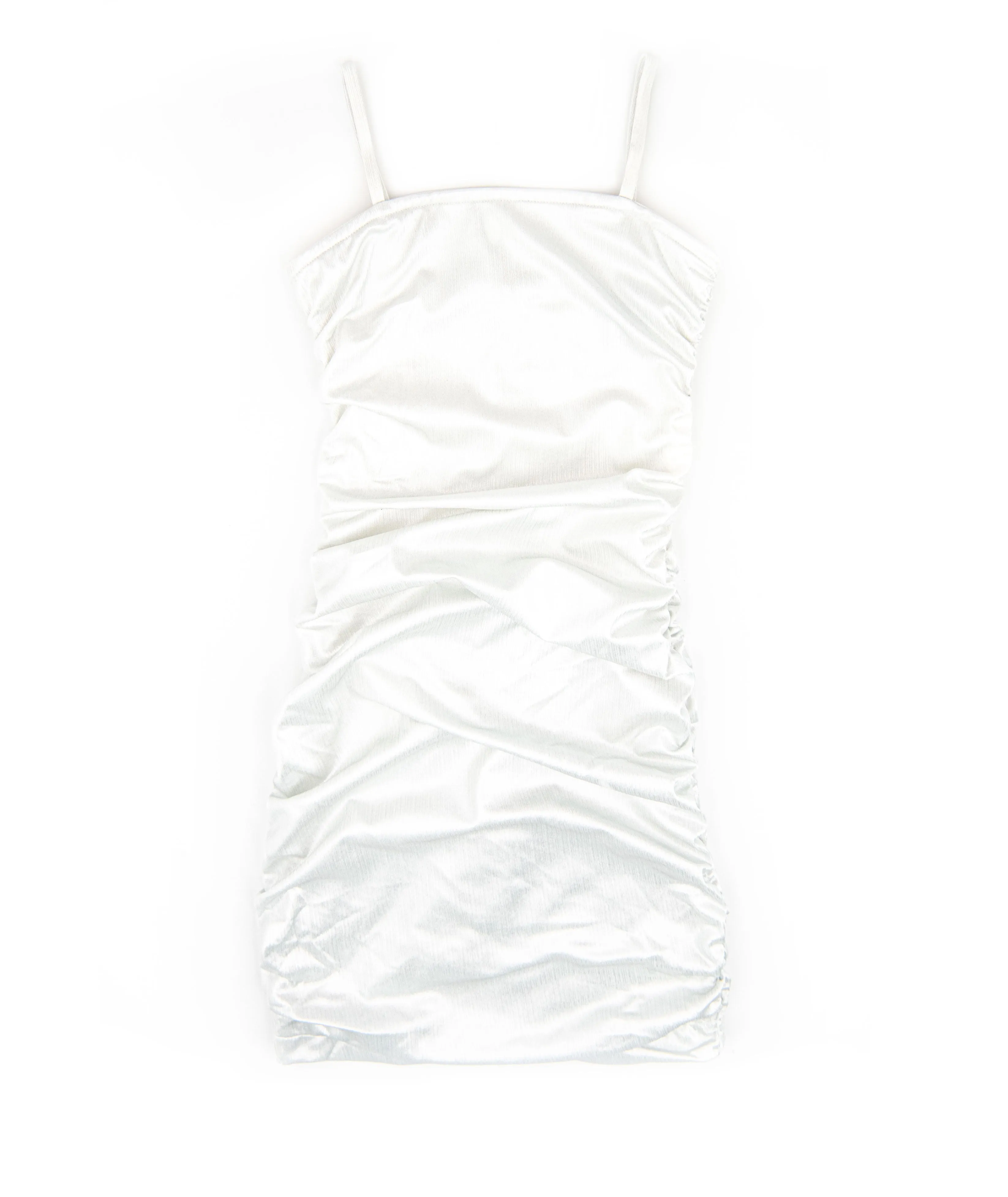 FBZ Girls Metallic Ruched Dress