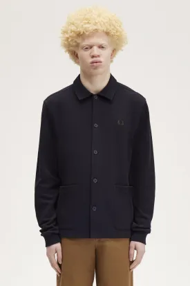 Fred Perry - Button Through Long Sleeve Polo Shirt M6598