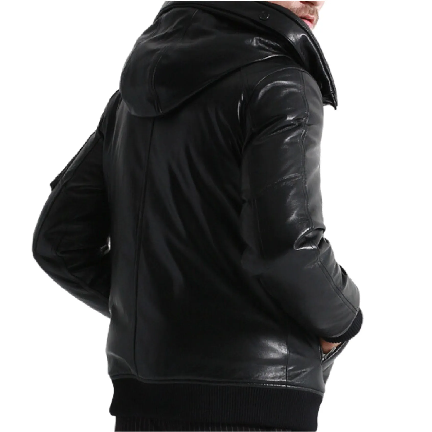 Genuine Sheepskin Leather Jacket For Men Goose Down Winter Coat Warm & Thick Outwear