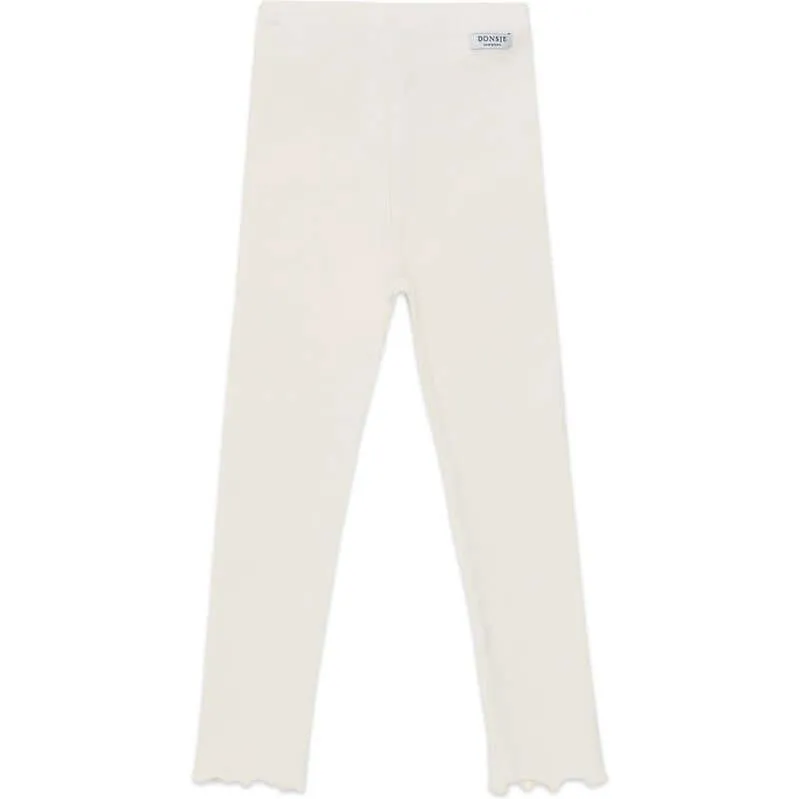 Girls Organic Cotton Joline White Leggings