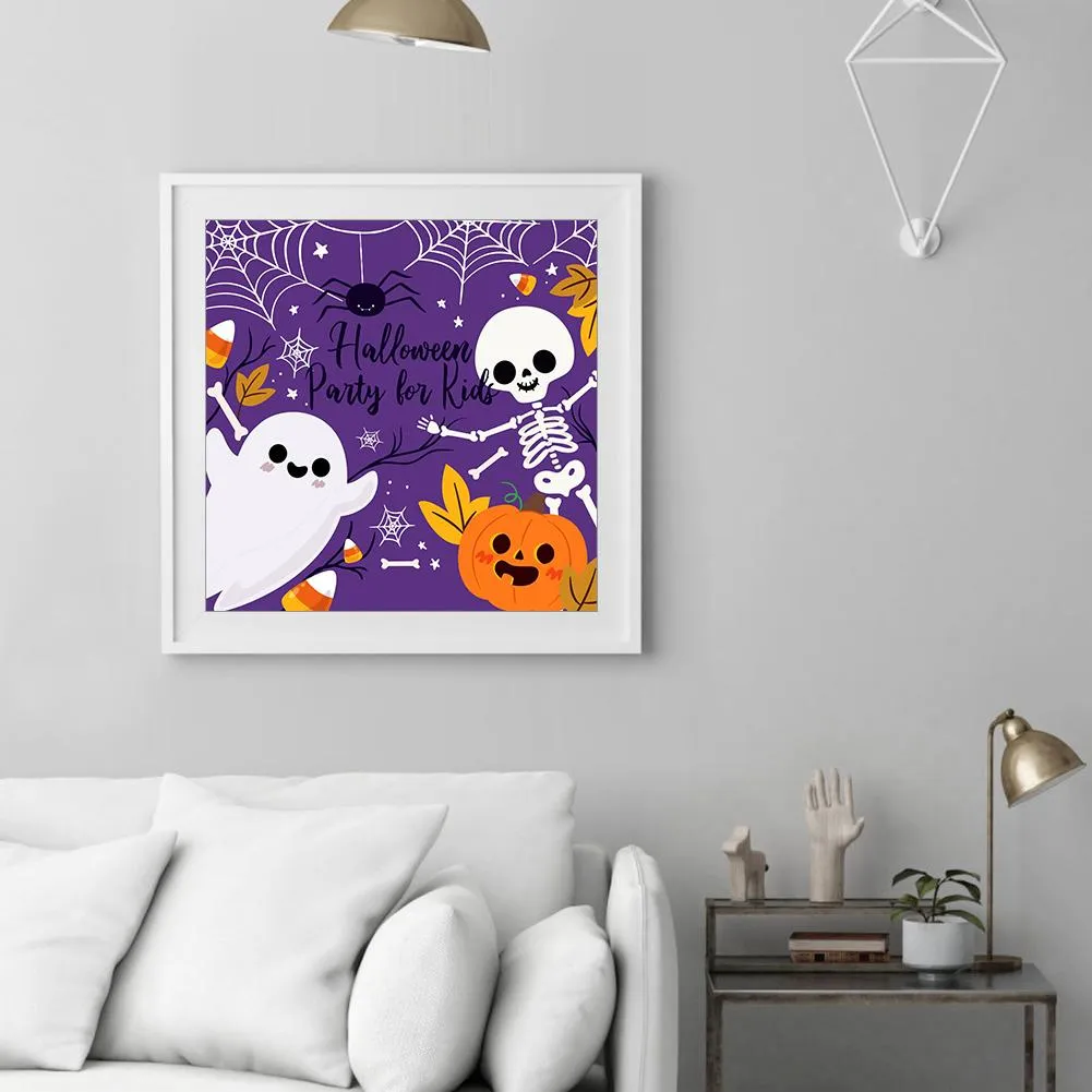 Halloween Series Ornaments  - Full Round Diamond - 30x30CM