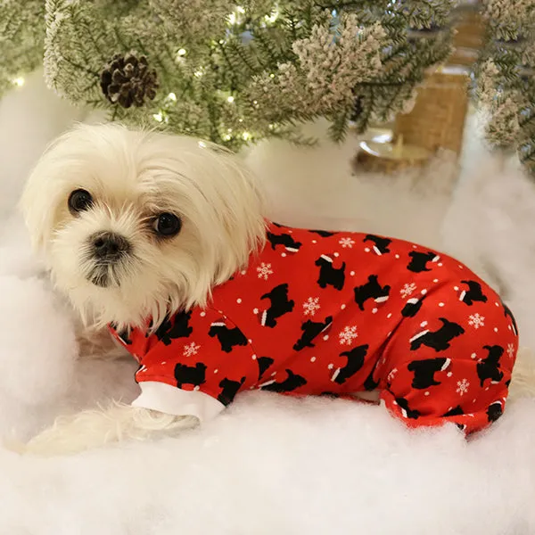 Handmade Cotton Pajamas - Santa Puppy