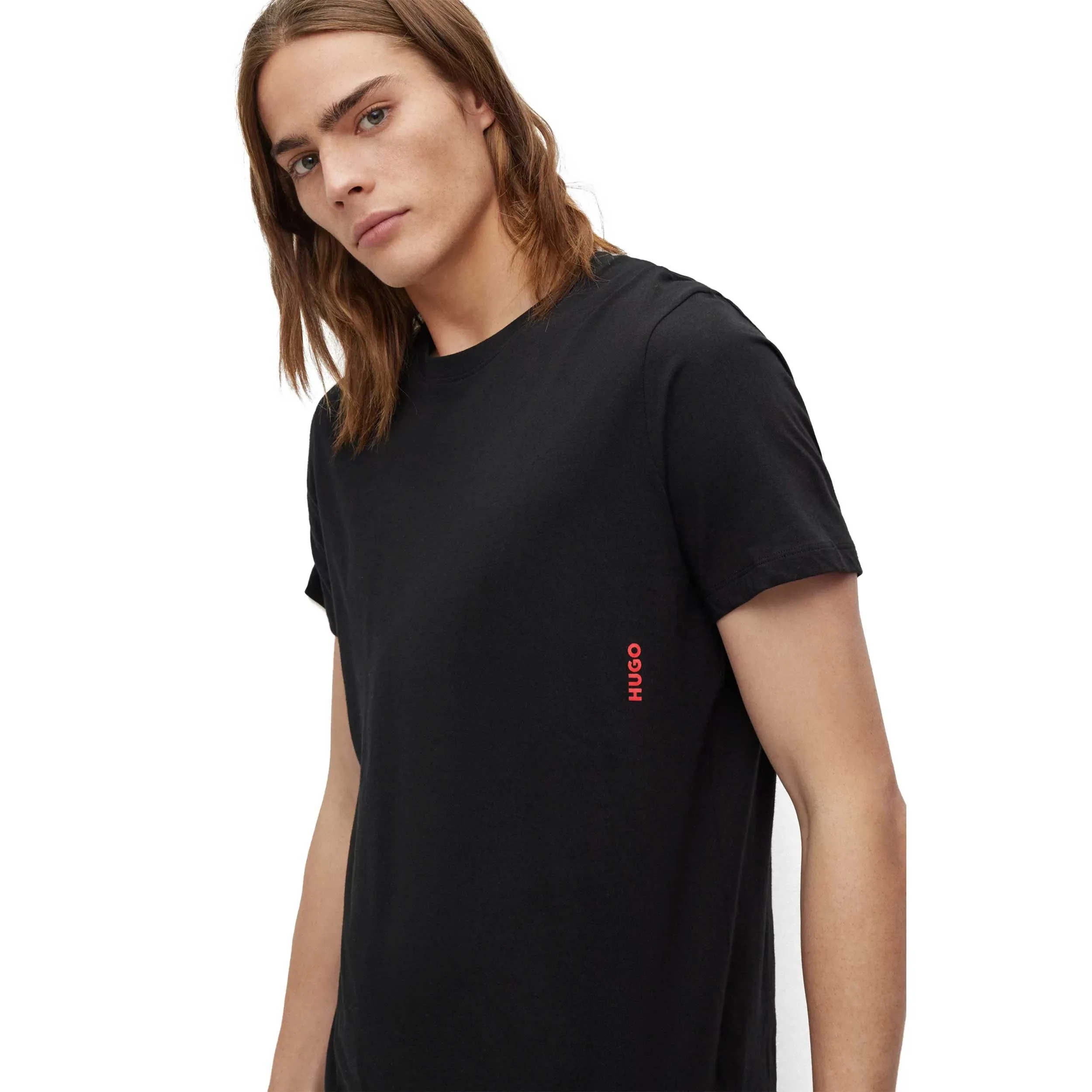 HUGO RN Twin Pack T-Shirt in Black and White