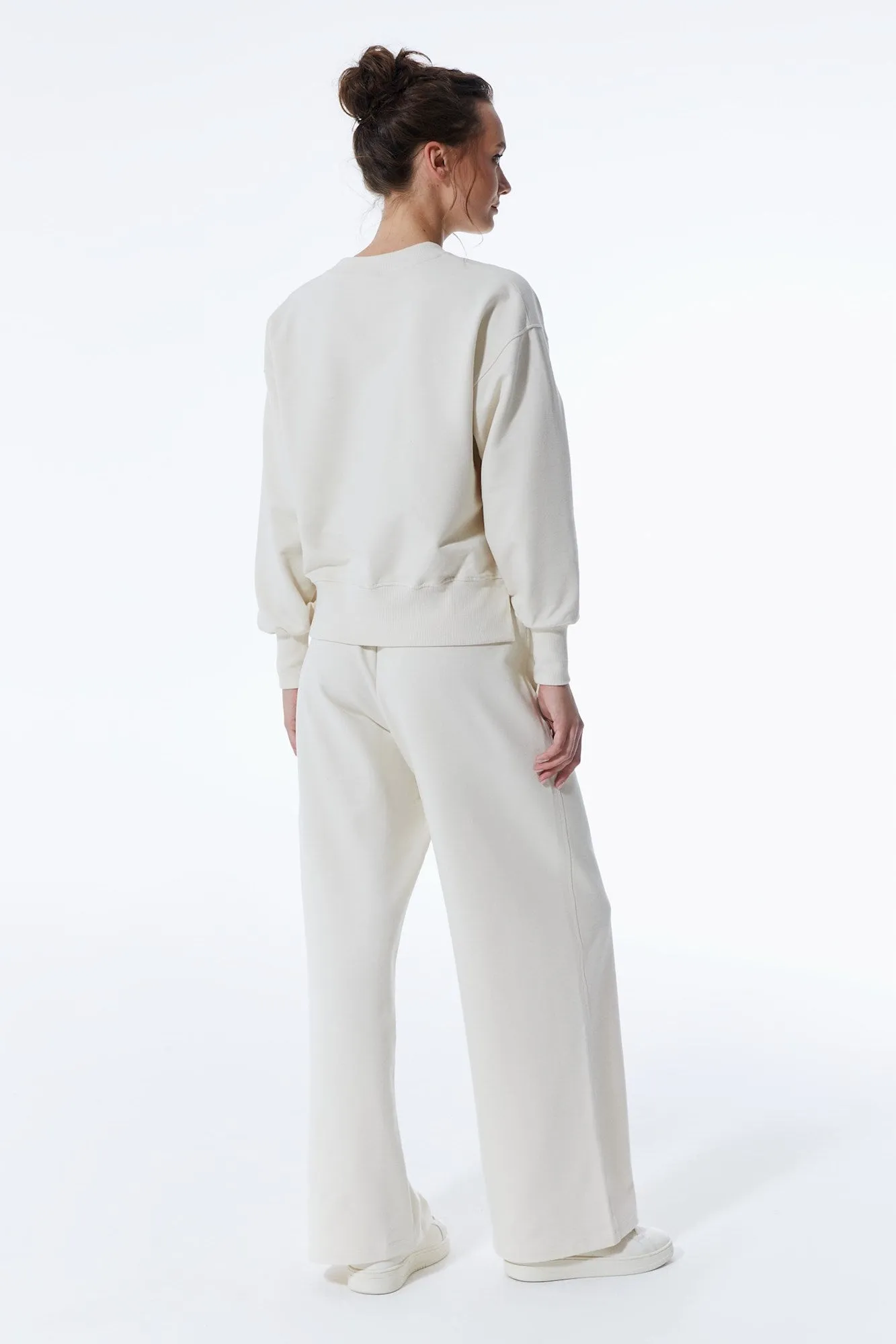 Lea Elastic Waist Pants Off White