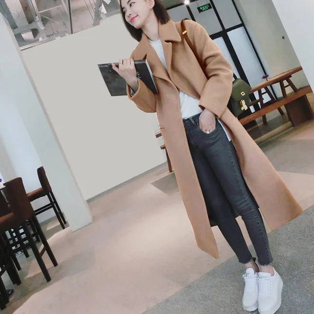 Long coat in Women woolen coat