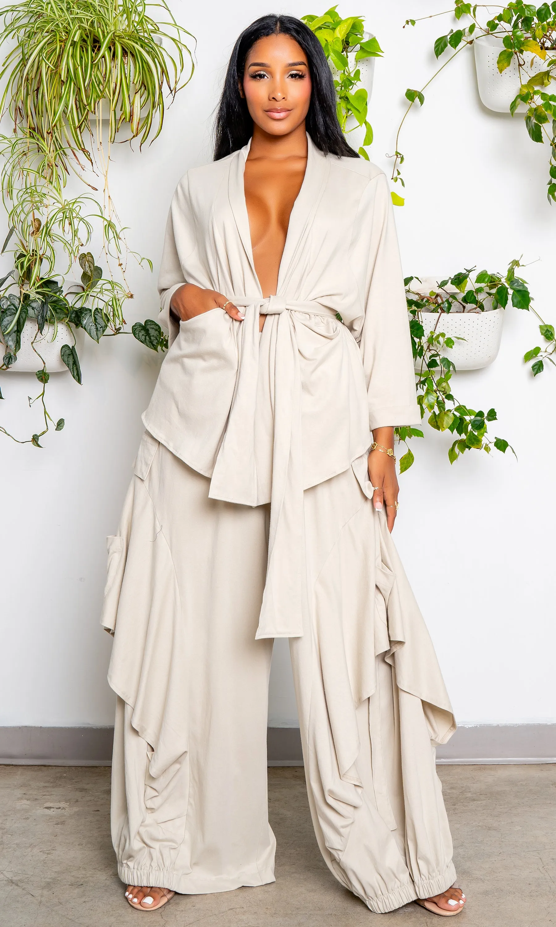 Luxury | Jersey Cardigan Set