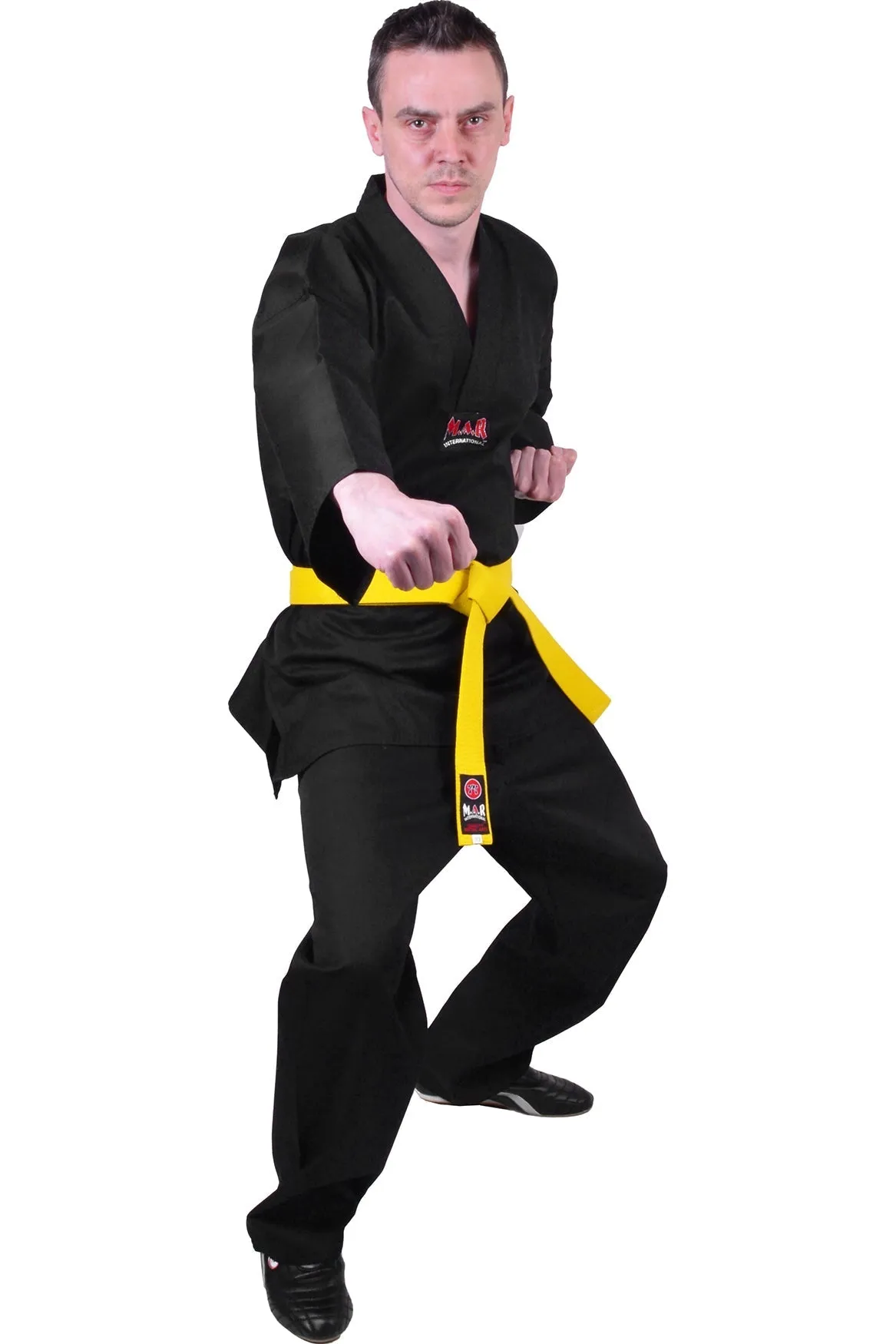 MAR-002 |  Black V-Neck Karate Uniform Gi (8oz Fabric)