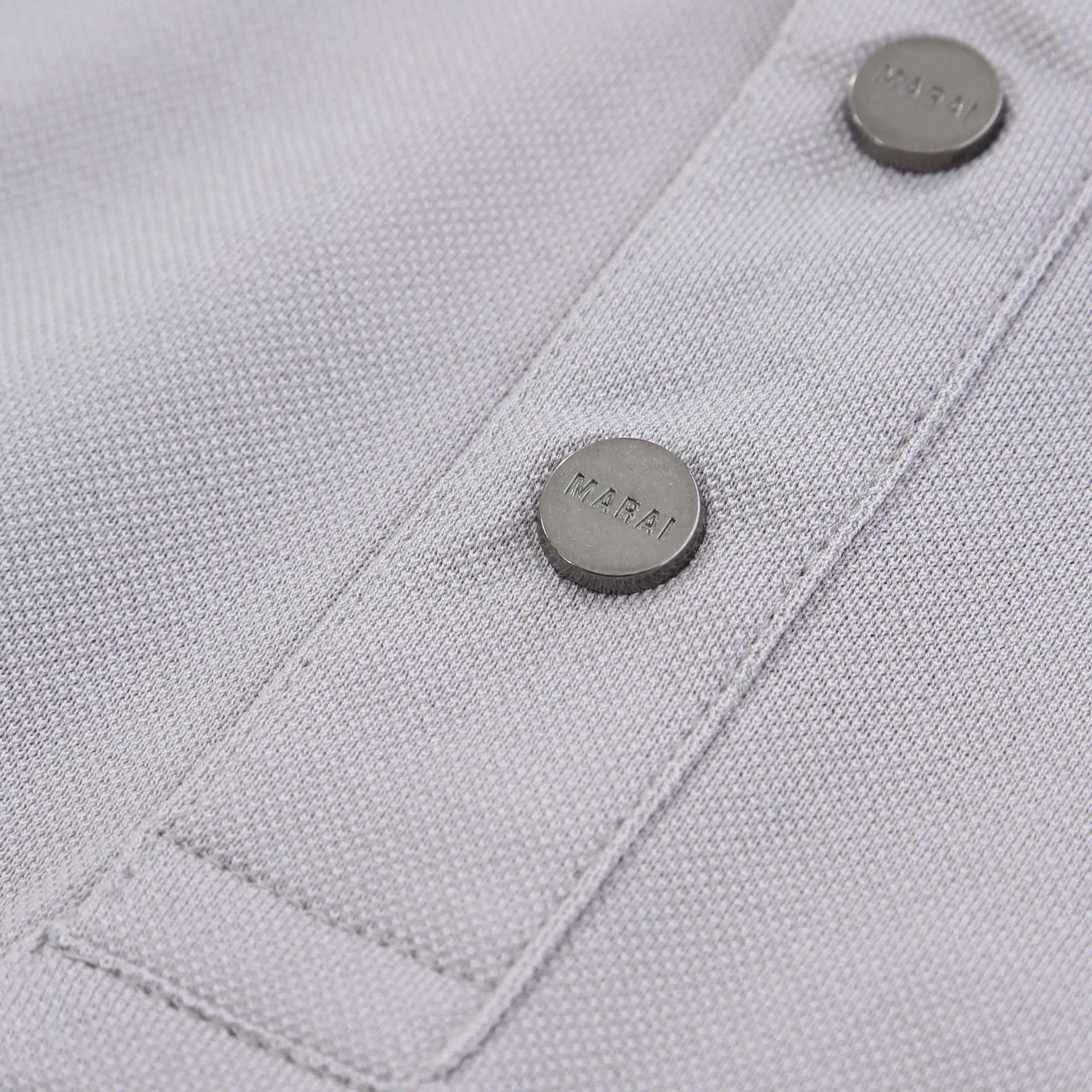 Marai Pique Polo Shirt in Light Grey