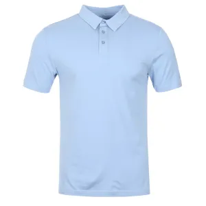 Remus Uomo Basic Tencel Cotton Polo Shirt in Sky Blue