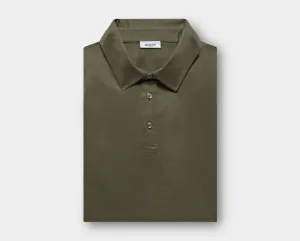 Sicilian Olive Sea Island Cotton Polo Shirt