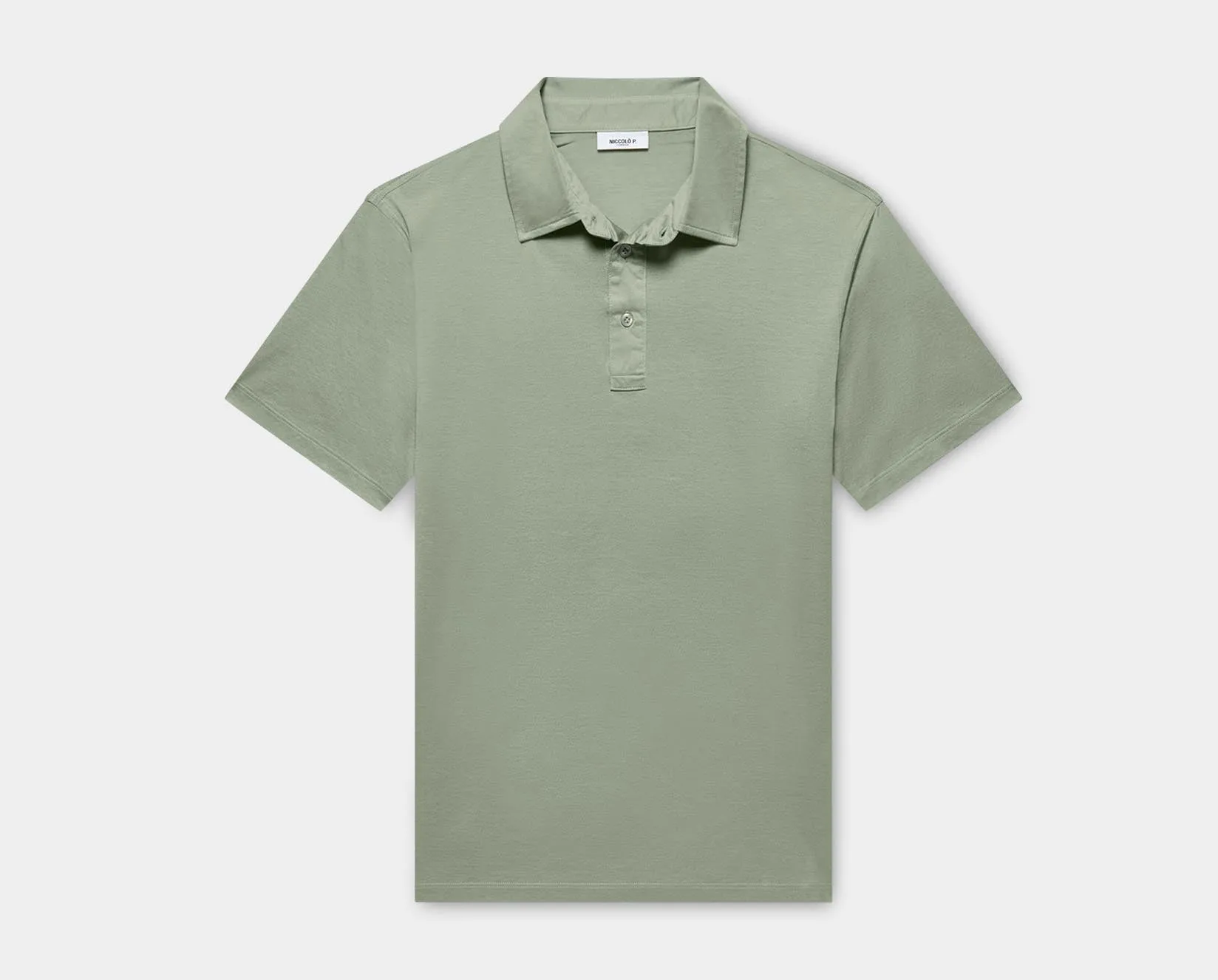 Tuscan Sage Sea Island Cotton Polo Shirt