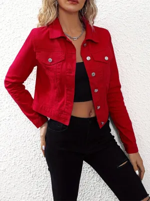 Xanthe - Red Denim Jackets