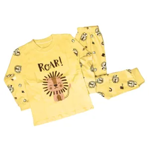 Yellow Roar Pajama Set 2 Pc